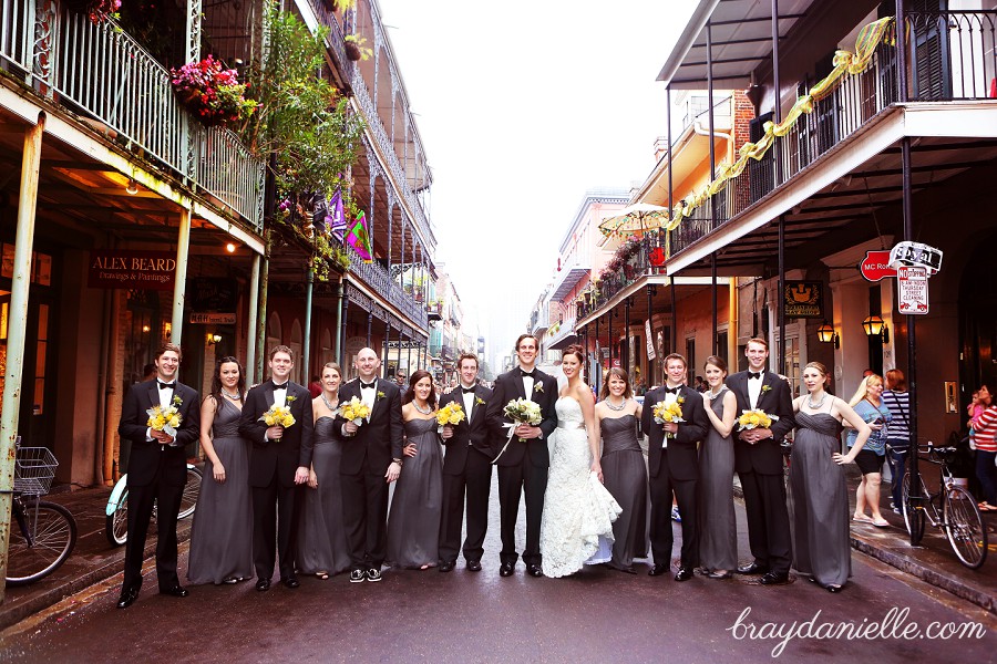 New Orleans wedding party portrait