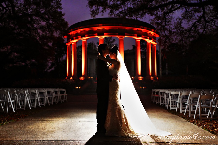 bride and groom silhouette Audubon Tea Room, New Orleans, LA