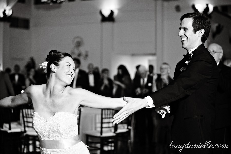 cute bride and groom dance Audubon Tea Room, New Orleans, LA