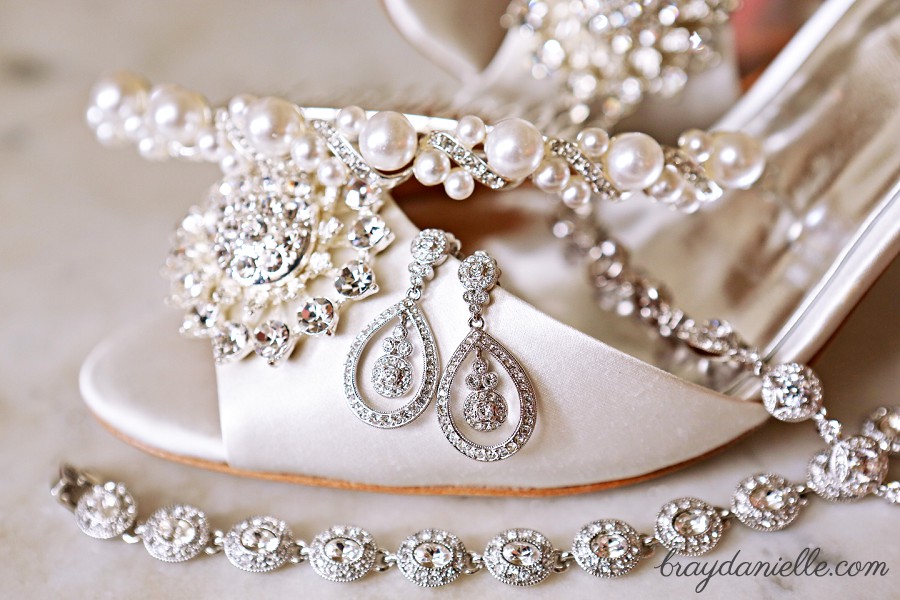 Bridal shoes + jewelry