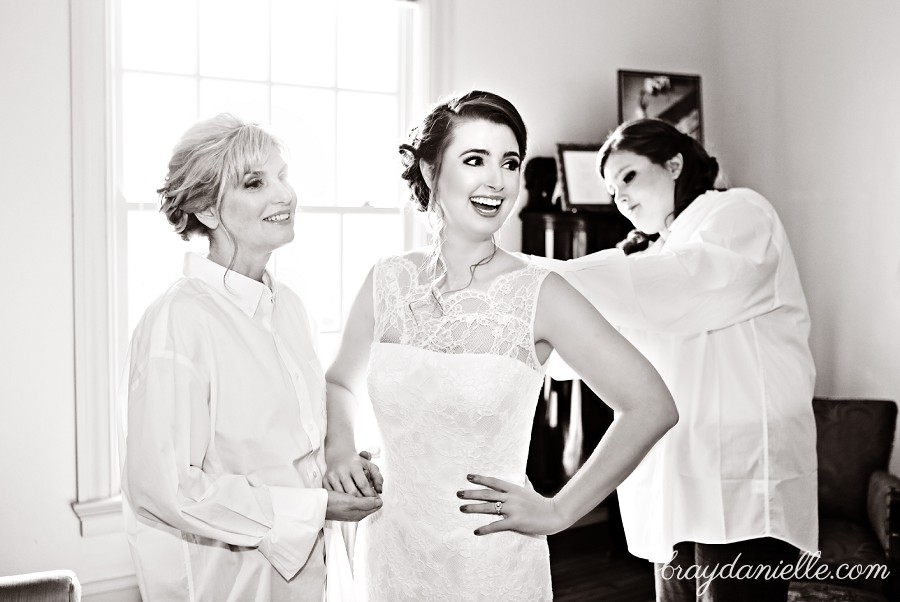 bride and bridesmaid candid photo