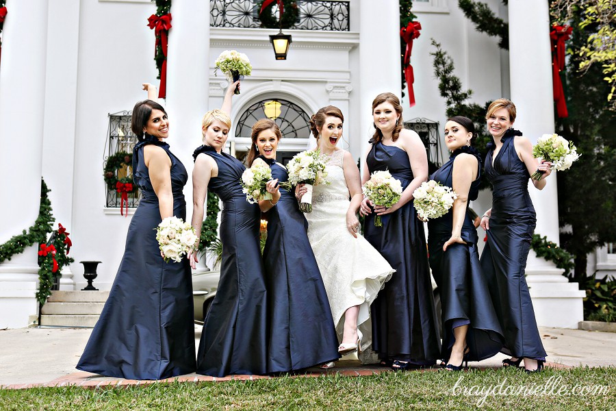 non traditional bridal party shot