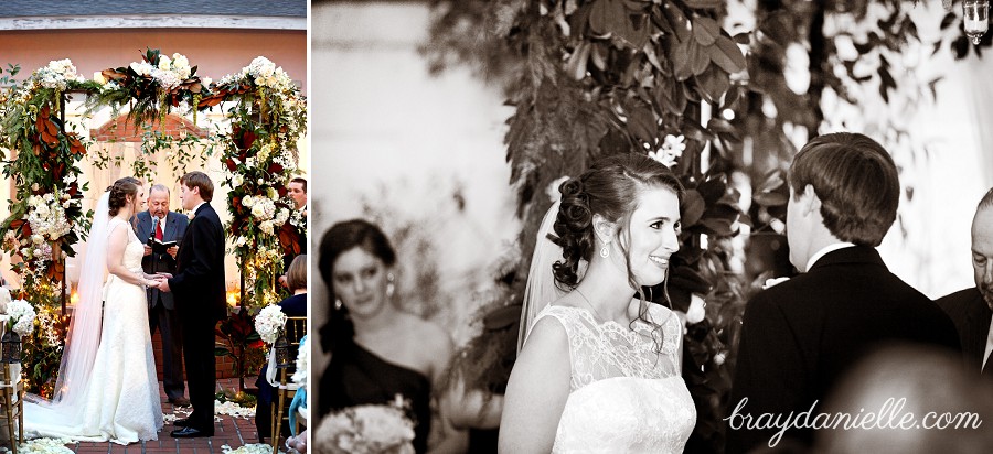 courtyard wedding ceremony