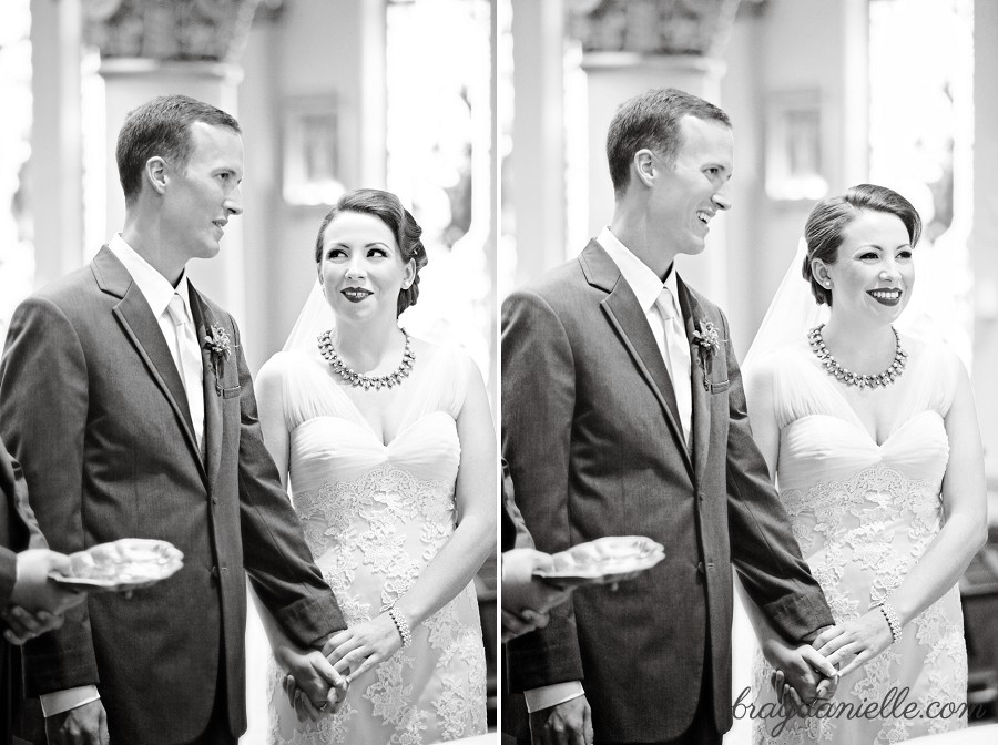 bride and groom during wedding ceremony