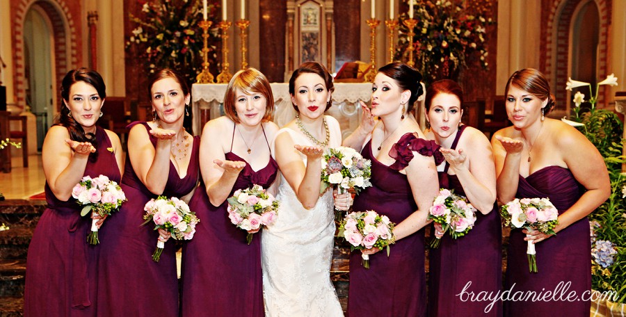 Wine color bridesmaid dresses