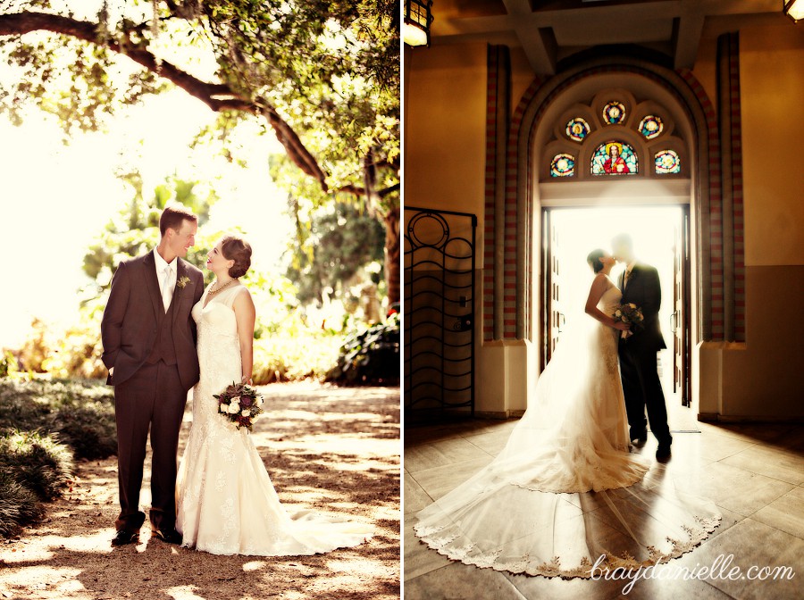 Bride and groom daytime portrait