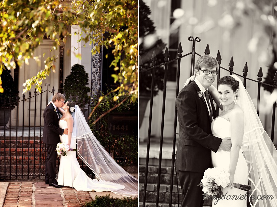 Bride and groom outdoor portraits