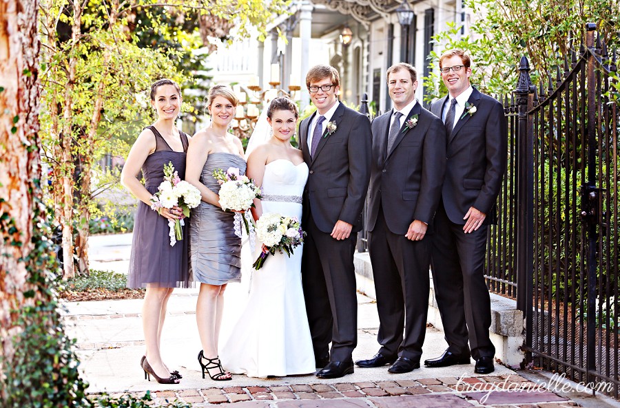 traditional wedding party posed portrait