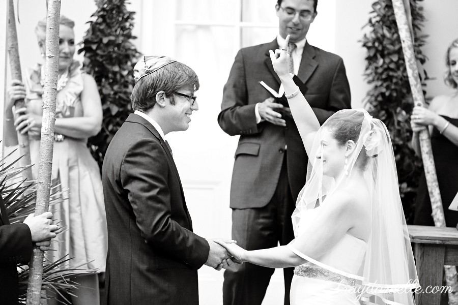 Bride and groom at the altar