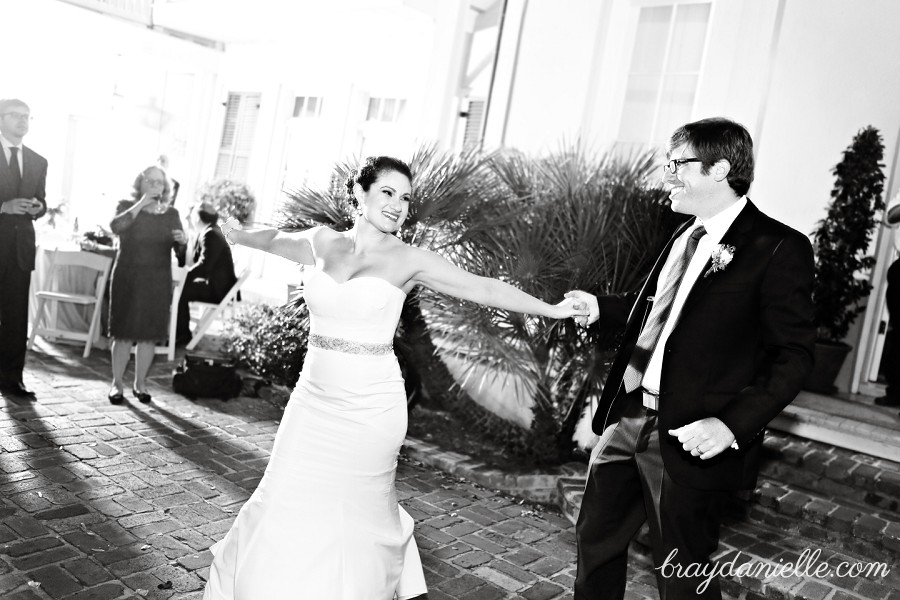 Bride and groom first dance