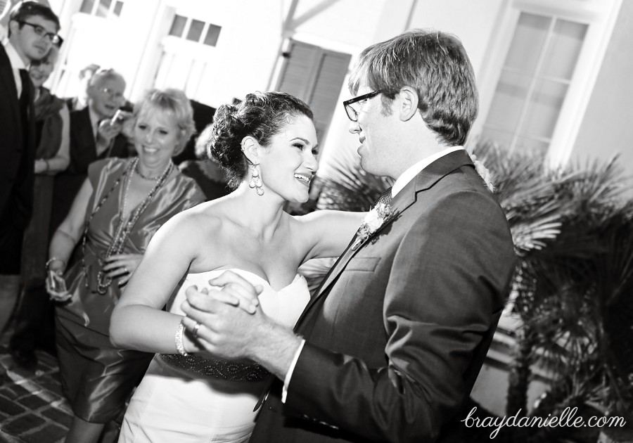 Bride and groom first dance