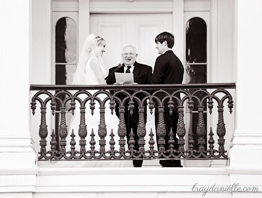 beautiful bride and groom during ceremony