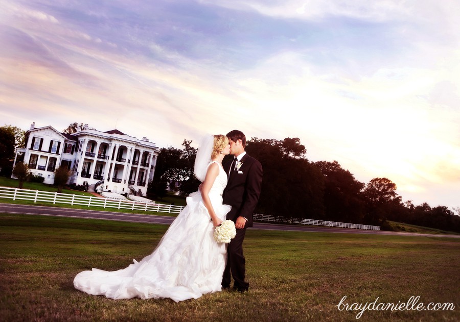 romantic bride and groom portrait