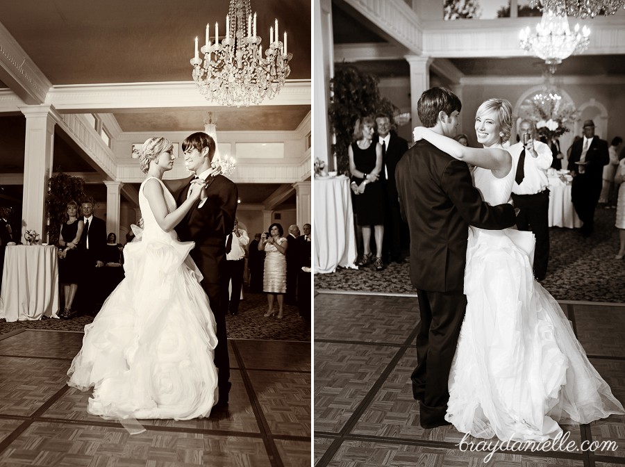 bride and groom's first dance