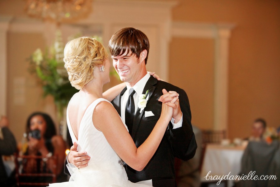 bride and groom close up dancing