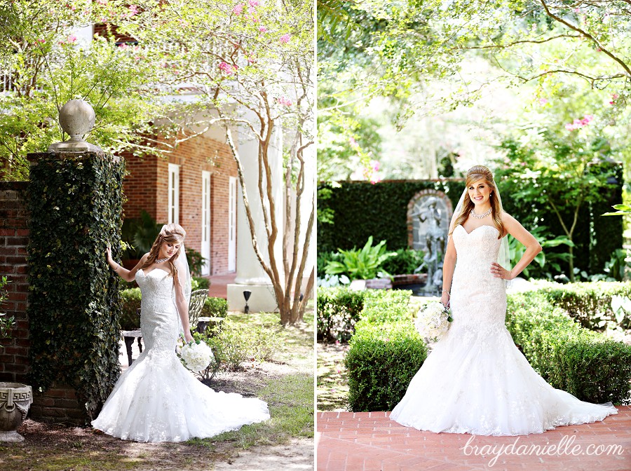 bride in garden and vines by Bray Danielle Photography 