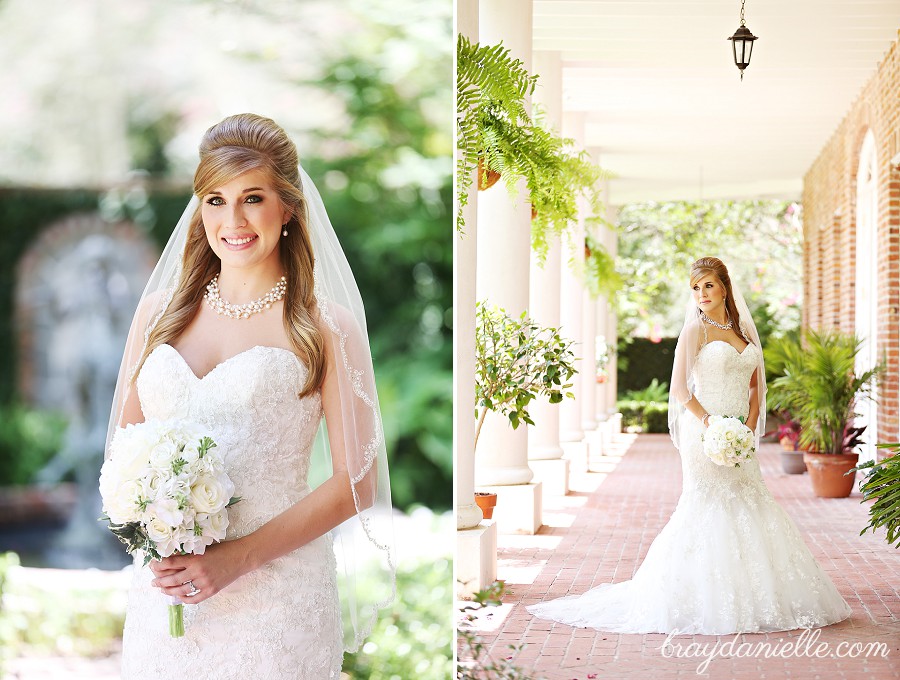 bride in foyer smiling by Bray Danielle Photography 