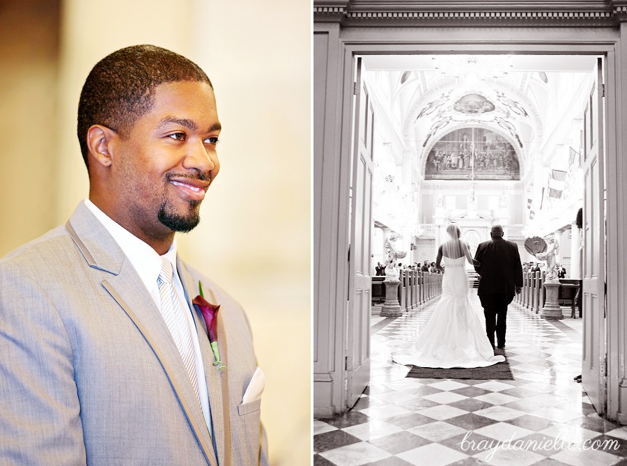 Here comes the bride, wedding at St Louis Cathedral in New Orleans