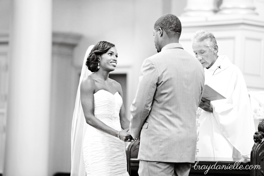 Bride and groom during ceremony