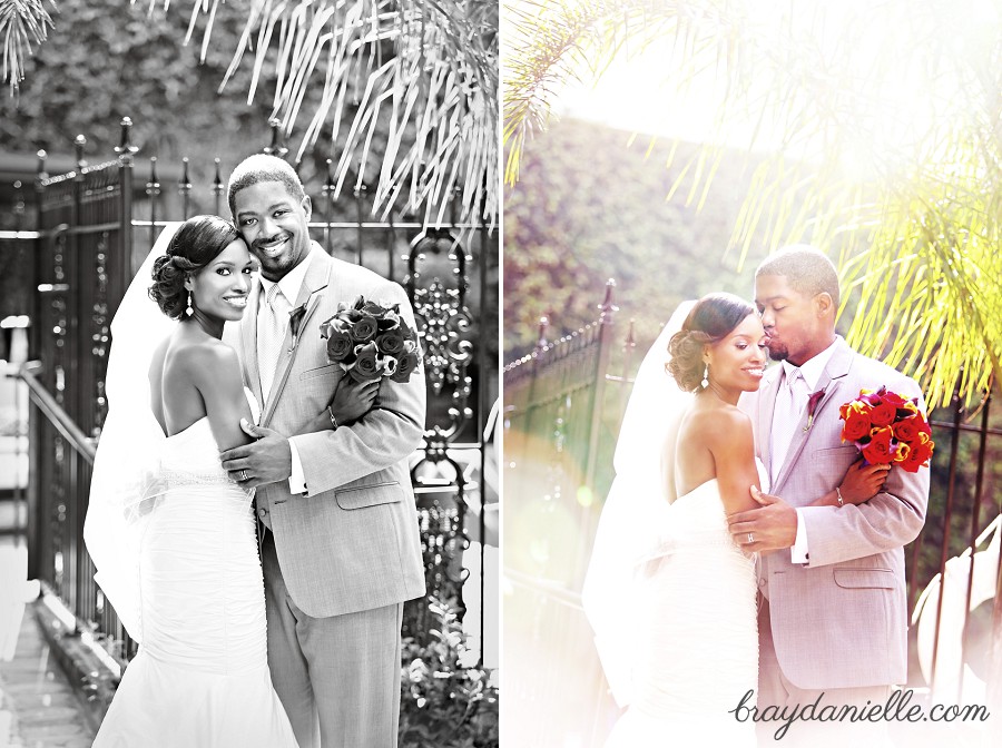 beautiful portrait of bride and groom