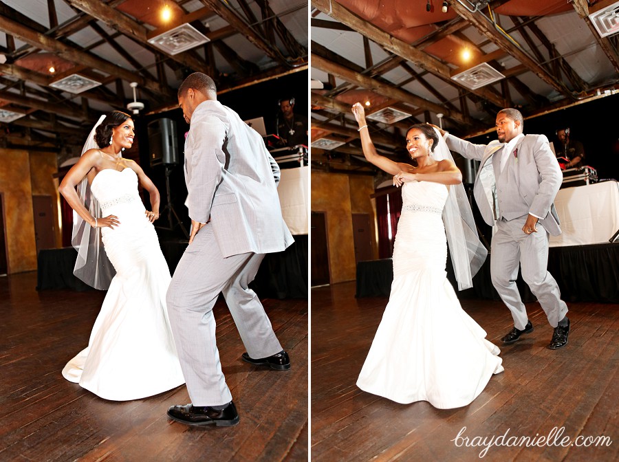 bride and groom first dance