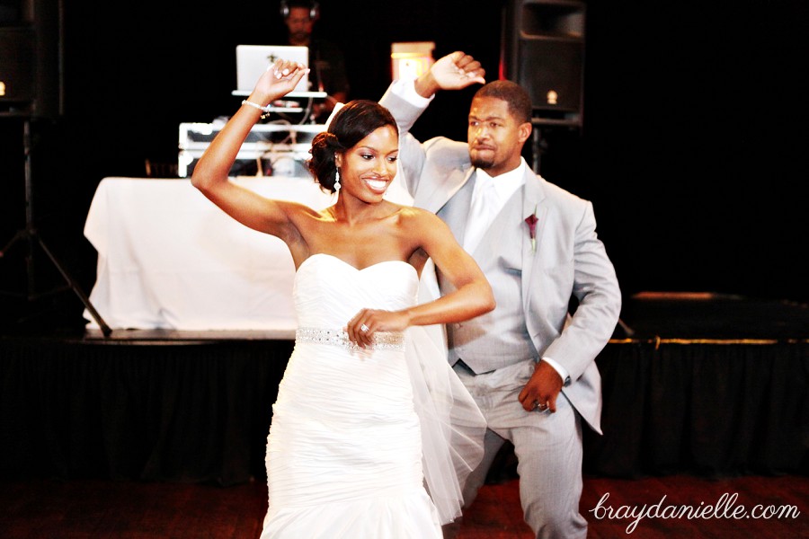 Bride and groom first dance