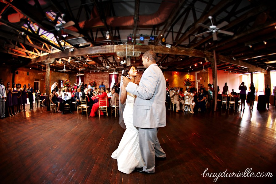 bride and groom dance