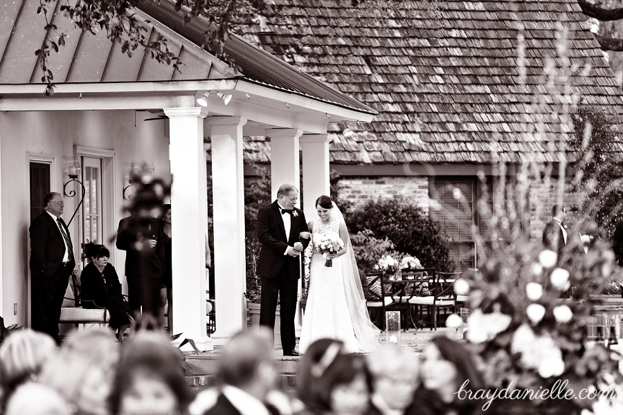 Bride walking down the aisle