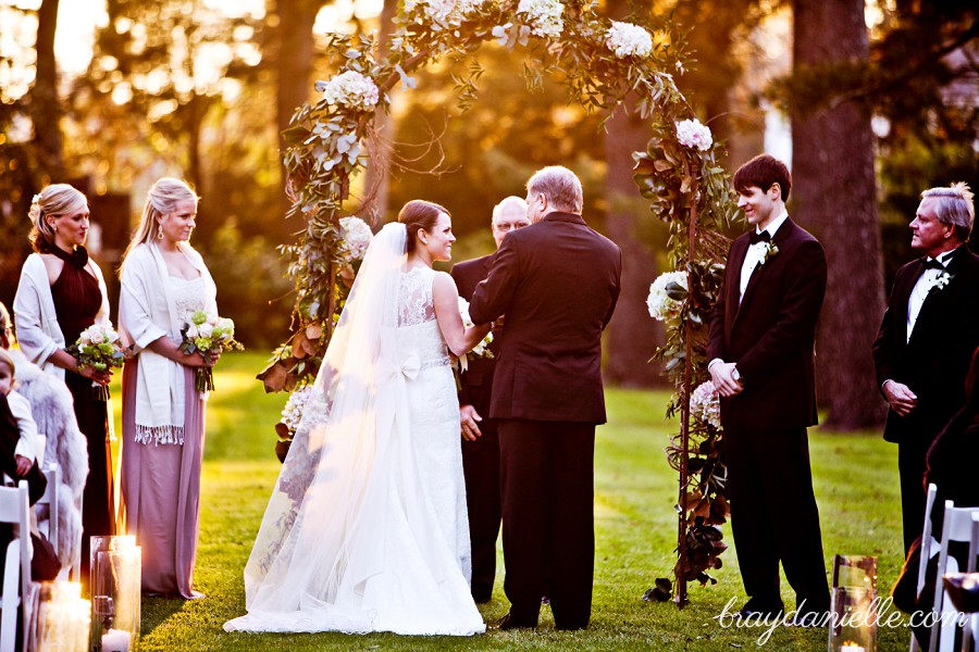 Dad gives bride away