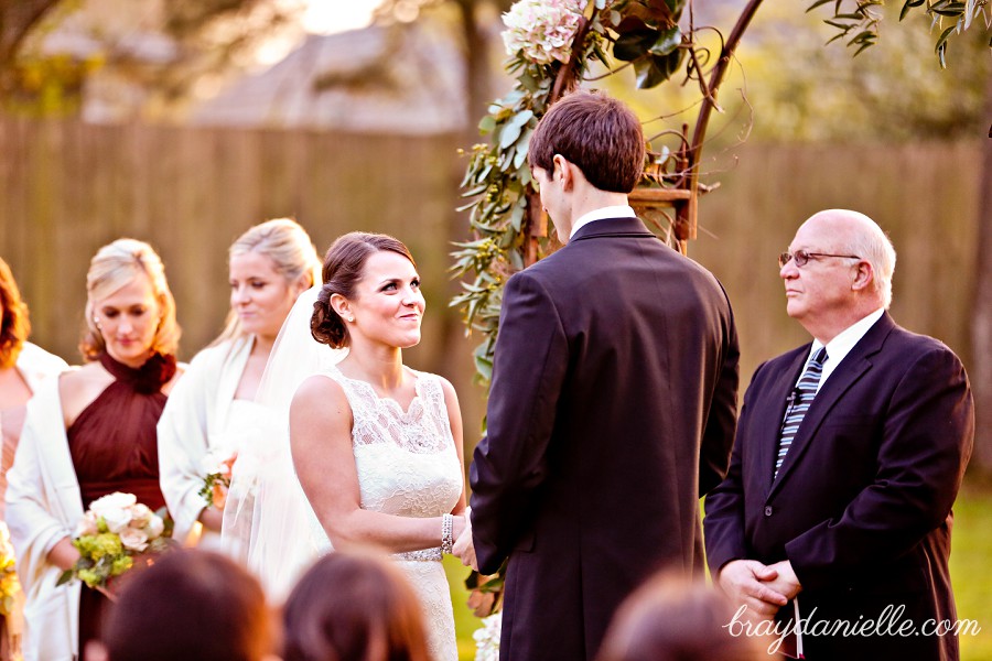 Romantic outdoor wedding ceremony