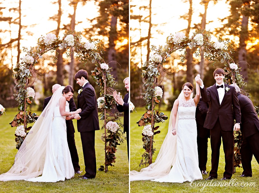 Wedding Ceremony at sunset