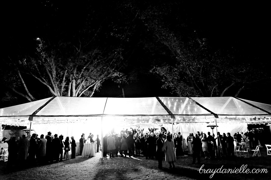Wedding reception tent