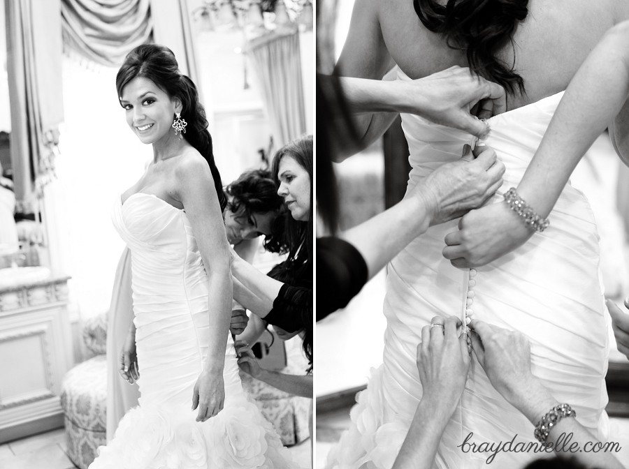 Bride getting ready