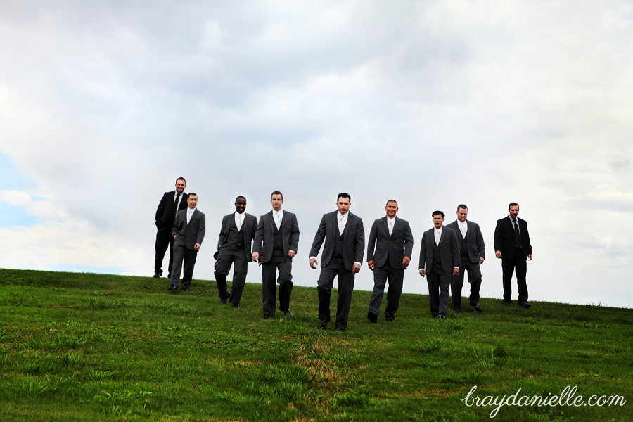 Outdoor groomsmen portrait