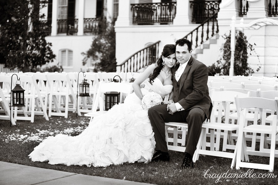 beautiful bride and groom portrait