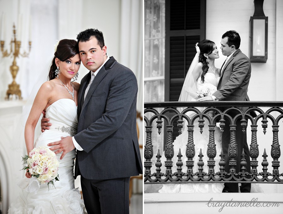 Bride and groom posed photo