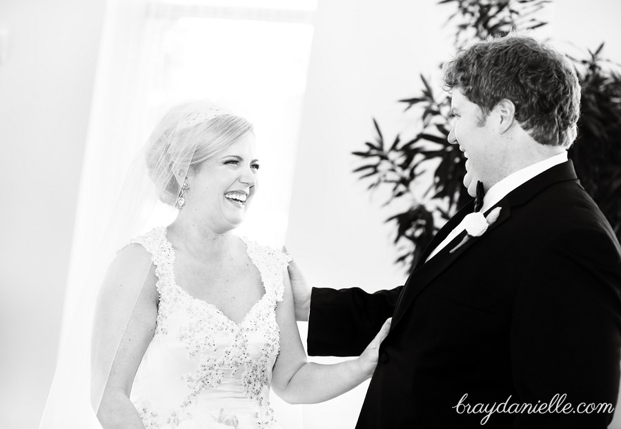 Smiling Bride with her brother