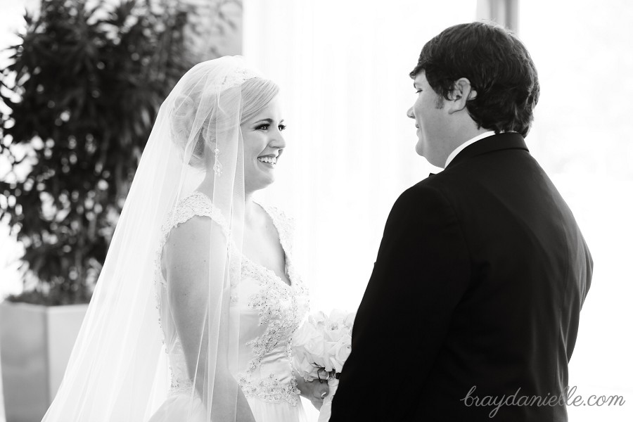 Bride and Groom see each other, wedding by Bray Danielle Photography at the Renaissance Hotel i
