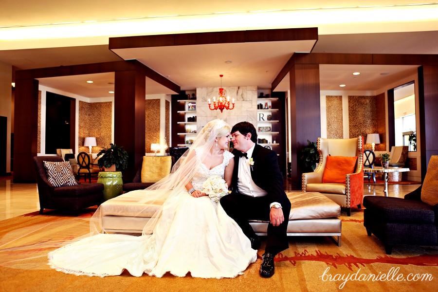 Bride and Groom, wedding by Bray Danielle Photography at the Renaissance Hotel in Baton Rouge
