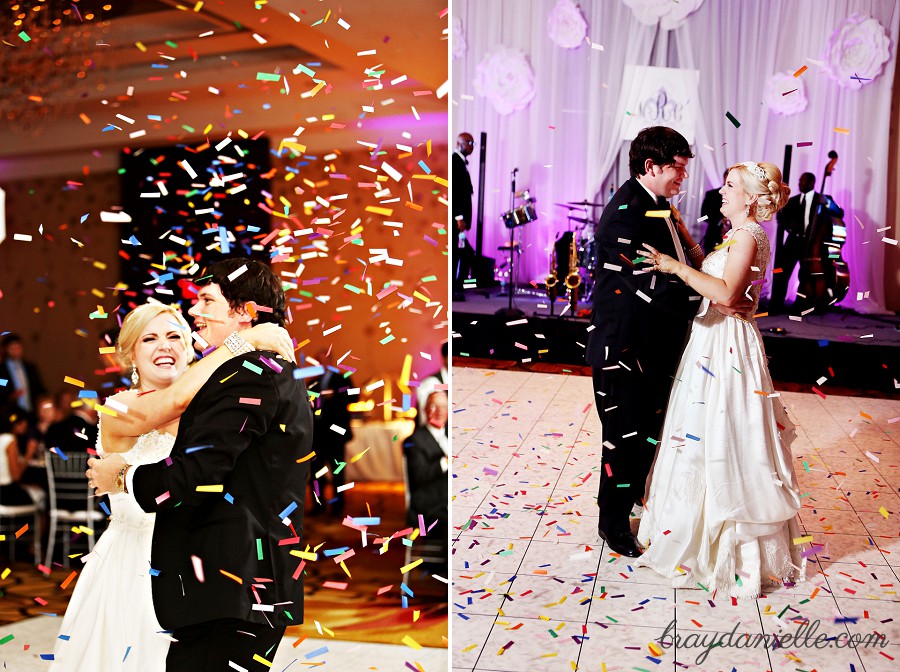 Confetti Canon wedding first dance